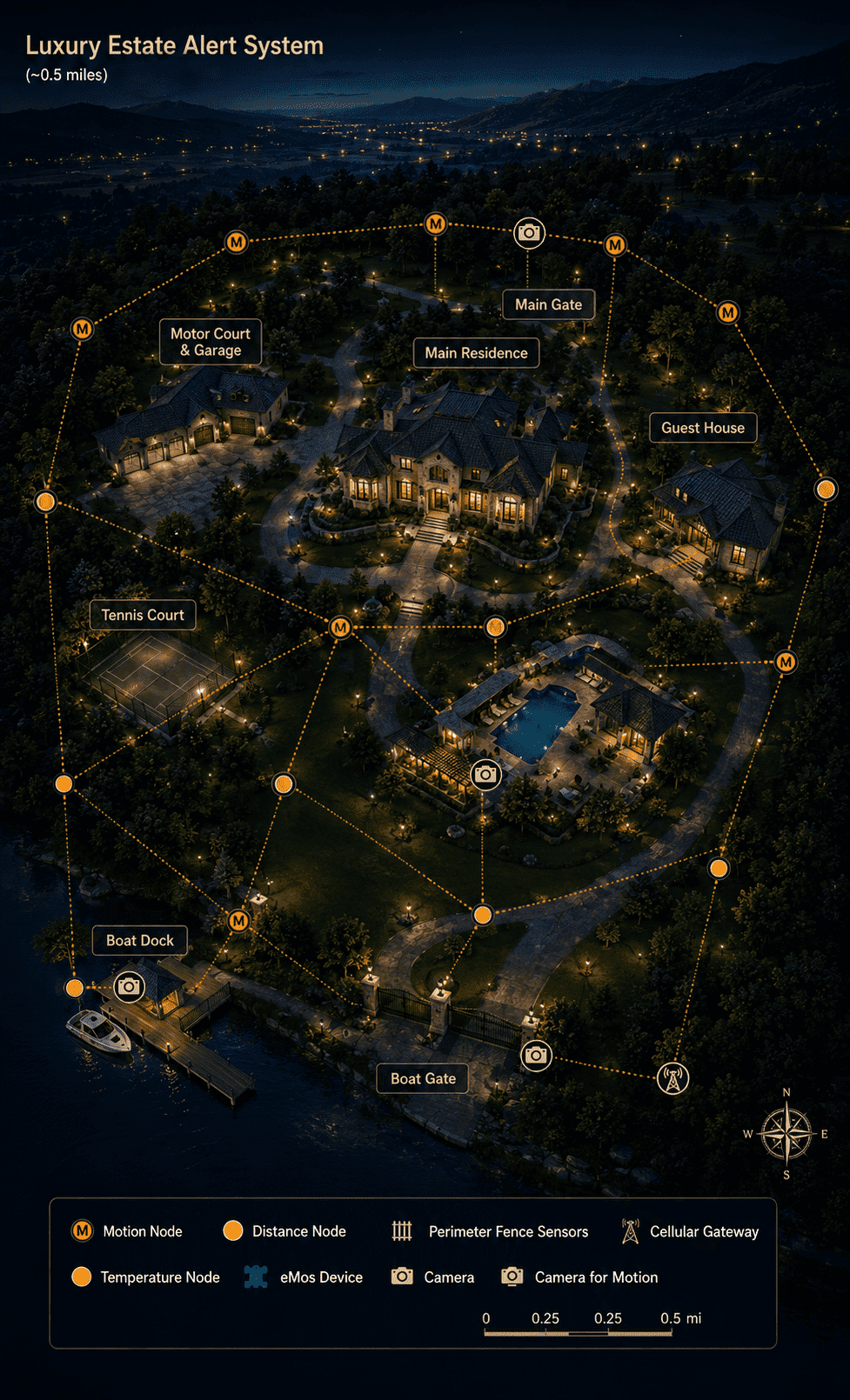 property layout of nodes for large property